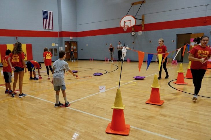 <p>Ball toss and cup stacking.</p>
