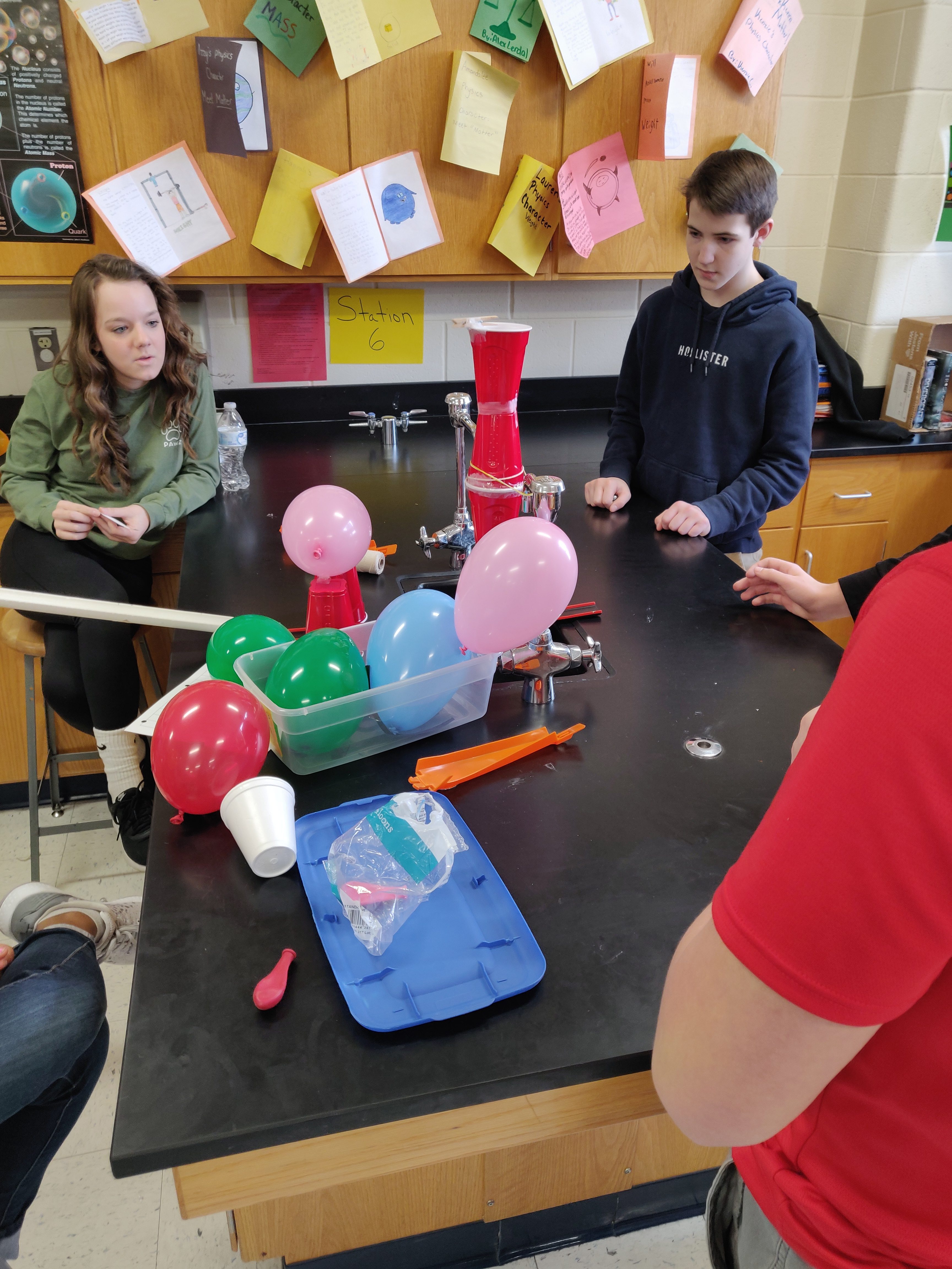 <p>Popping a balloon</p>
