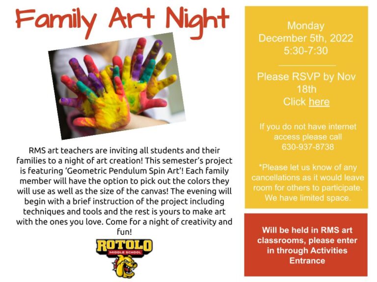 Family Art Night Rotolo Middle School